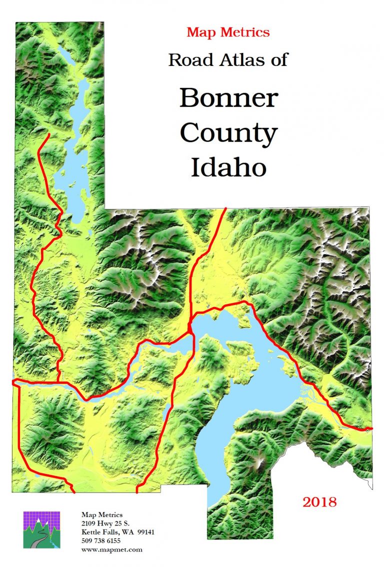 Road Atlas of Bonner County Map Metrics